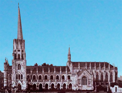 View of the Saint Thomas Basilica as it was in 1896 - the year when it was renovated